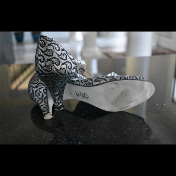 Vintage Werner Kern Stardust Glitter Shoes 7 Made in West Germany Heels Ballroom - Picture 3 of 5